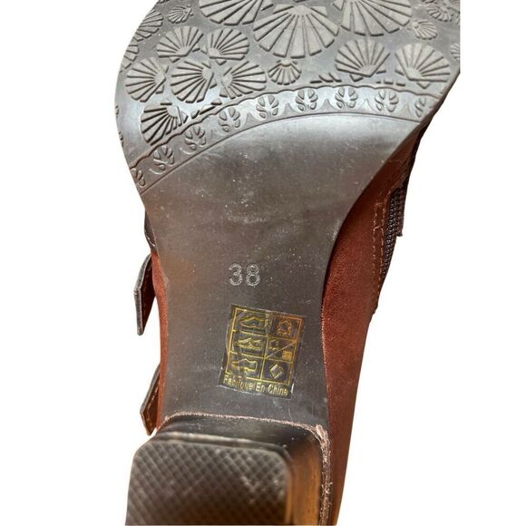 Spring Step L'Artiste Women's Redding Boot SZ 38/8 Block Heel Brown/ Tan NWOB - Picture 11 of 12